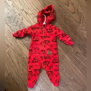 Boy Winter fleece onesie